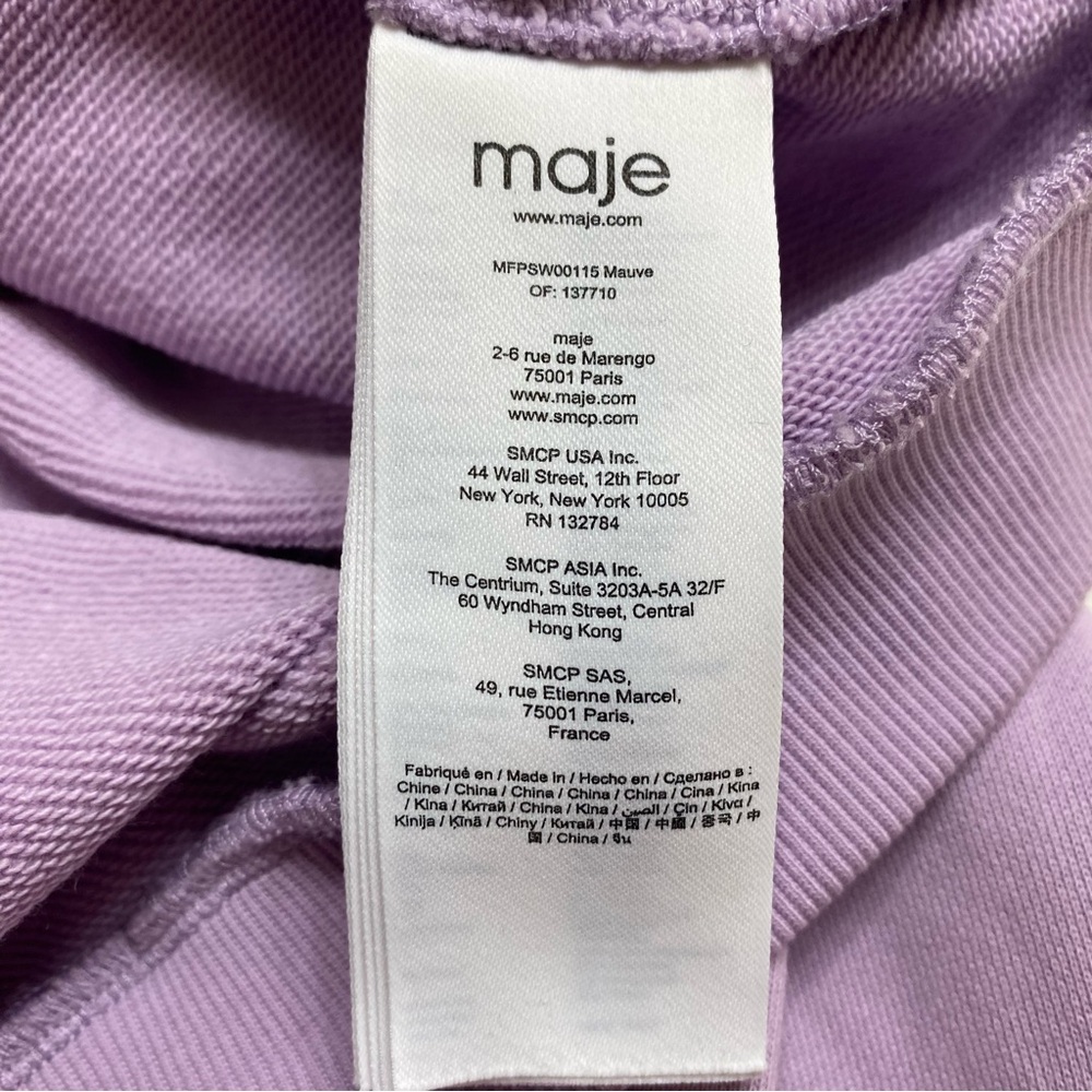 Maje x Varley Fleece Cropped Sweatshirt - Picture 9 of 12